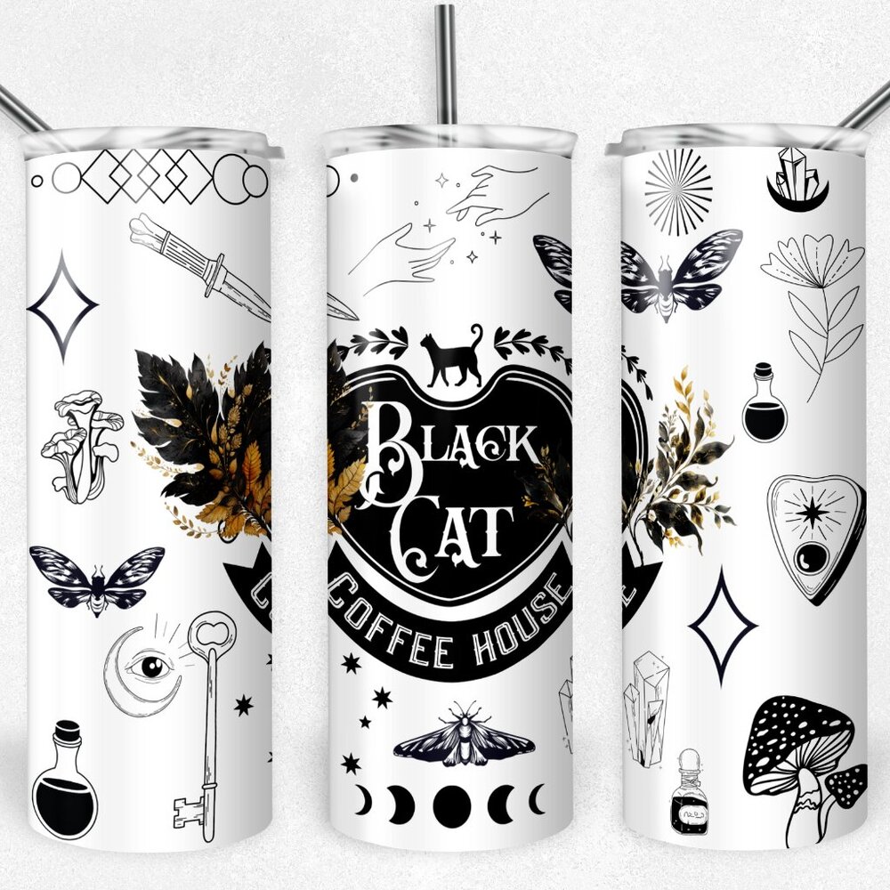 Black Cat Coffee House Metal Insulated Tumbler